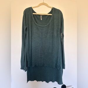 Free people Teal Long Sleeve top